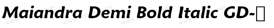 Maiandra Demi Bold Italic GD字体转换